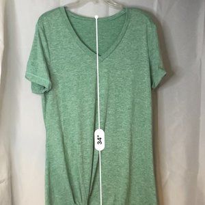 Asymmetrical, Green, Front Knot, Dress